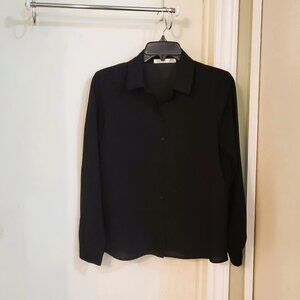 Dex Long Sleeves Blouse - Black. Size S